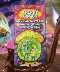 Trippy Bombs Milk Chocolate Bar Infused with Psilocybin – 6000mg