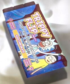 Trippy Flip Milk Chocolate Bar Infused with 5000mg Psilocybin and THC – Natural Mushrooms Only