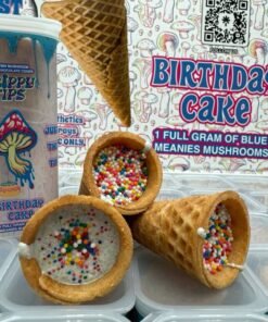 Trippy Tips Mushroom Cones Birthday Cake - Trippy Tips Mushroom Cones
